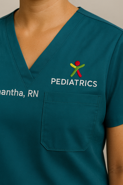 Embroidered Scrubs Are Shaking Up Healthcare Uniforms in the Best Way