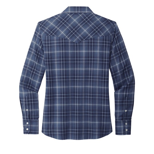 Port Authority Ladies Long Sleeve Ombre Plaid Shirt LW672