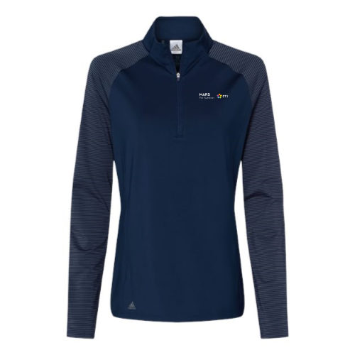 MarsPetNutrition - Women's Stripe Block Quarter-Zip Pullover