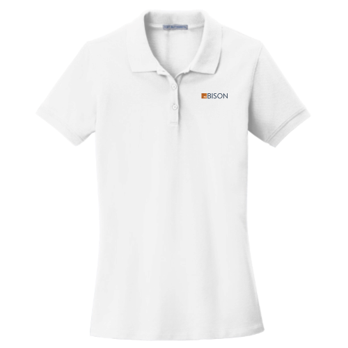 29Bison Port Authority Ladies EZCotton Polo - White
