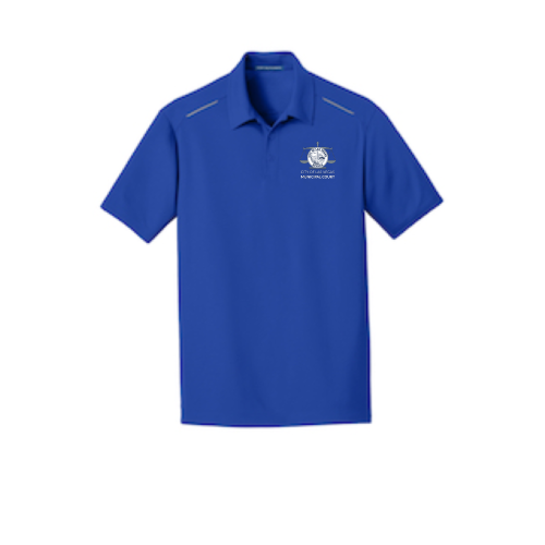 LV Municipal Mens Pinpoint Mesh Zip Polo