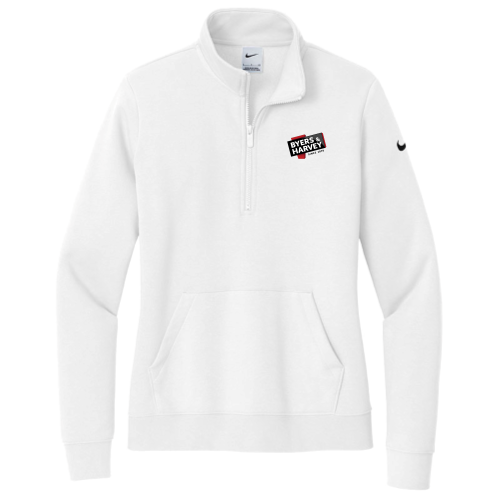 ByersandHarvey - Nike Ladies Club Fleece Sleeve Swoosh 1/2-Zip