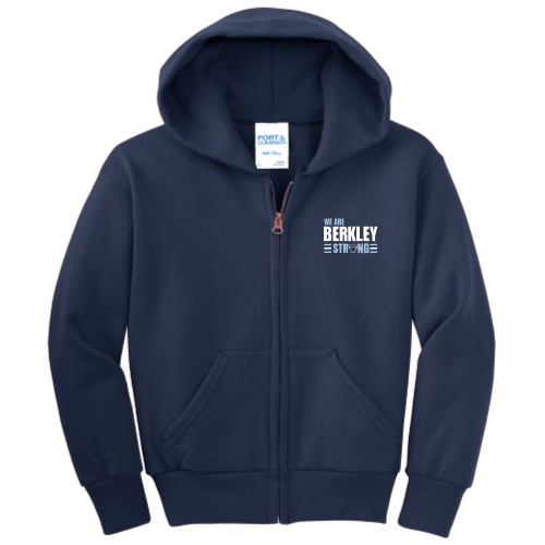 SBES - Port & Company Youth Full-Zip Hooded Sweatshirt (We Are Berkley Strong)