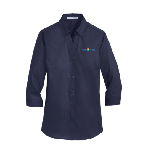 Innerspace Ladies Three Quarter Sleeve Twill Shirt