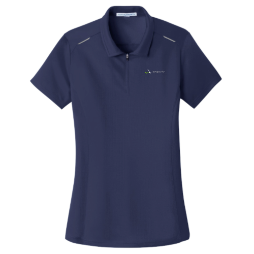 LongevityConsulting - Port Authority Ladies Pinpoint Mesh Zip Polo
