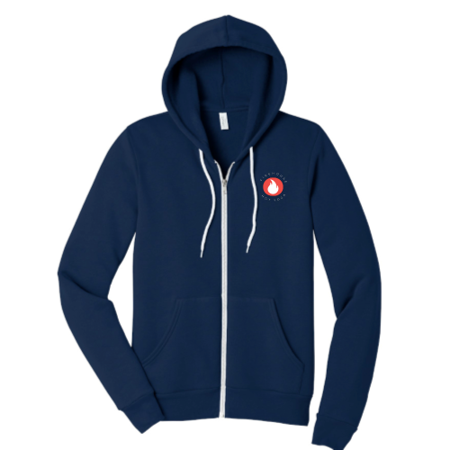 Firehouse Hot Yoga - Unisex Sponge Fleece Full Zip Hooded Sweatshirt