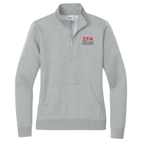ZFA - Nike Ladies Club Fleece Sleeve Swoosh 1/2-Zip - v2