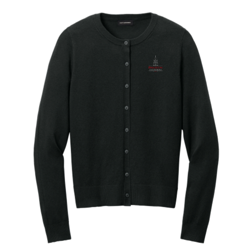 PinkertonIT - Port Authority Women’s Easy Care Crewneck Cardigan Sweater