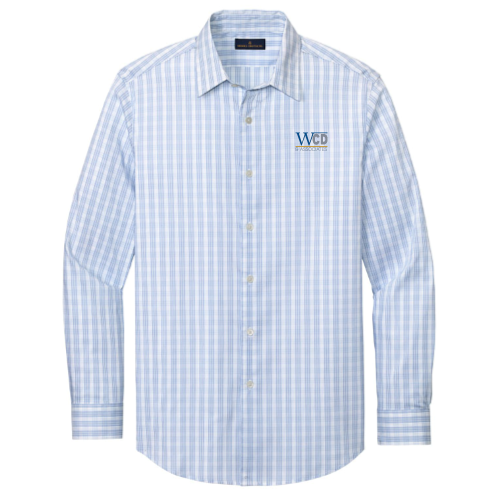 White/ Newport Blue Grid Check