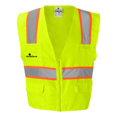 Homeserve - Solid Front Safety Vest With Mesh Back