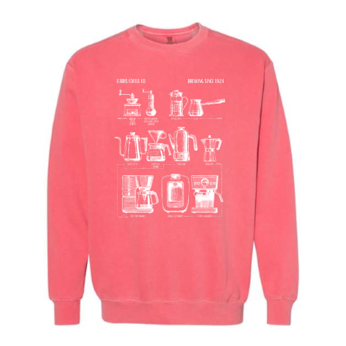 FerrisCoffee - Pigment-Dyed Crewneck Sweatshirt - Brewing Since Crewneck Sweatshirt