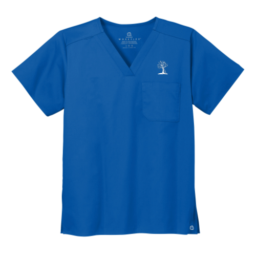 EssentialSpeech - WonderWink Unisex WorkFlex Chest Pocket V-Neck Top