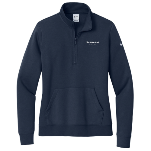 BarnabasCapital - Nike Ladies Club Fleece Sleeve Swoosh 1/2-Zip