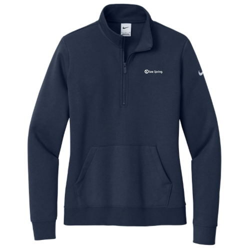Lee Spring - Nike Ladies Club Fleece Sleeve Swoosh 1/2-Zip