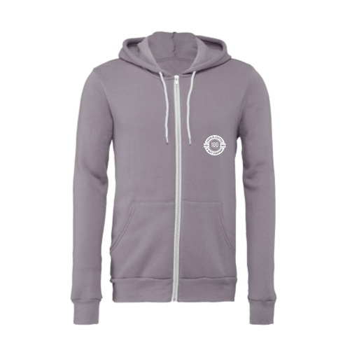 FerrisCoffee - Unisex Sponge Fleece Full-Zip Hooded Sweatshirt - 100 Year Badge Left Chest