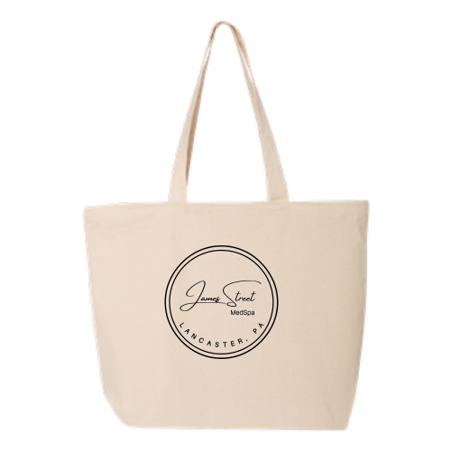 JamesStreetMedSpa - 24.5L Canvas Zippered Tote v2