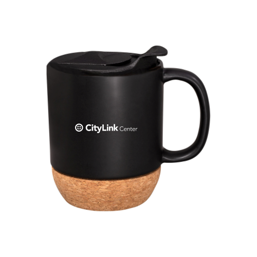 CityLinkCenter - 14oz Ceramic Mug With Cork Base