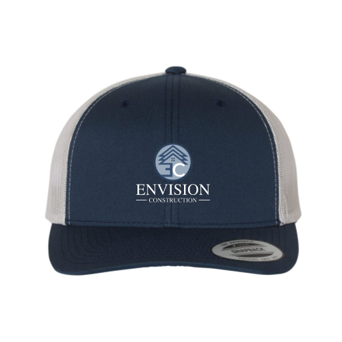 EnvisionConstruction - Embroidery Adult Retro Trucker Cap - Dark