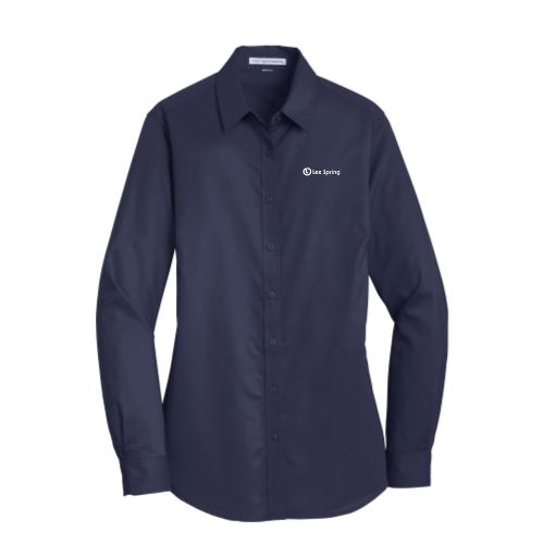 Lee Spring Ladies SuperPro Twill Button Up T Shirt