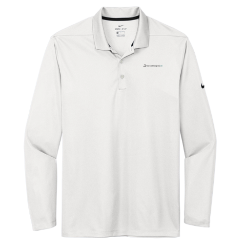 DataShapes2 - Nike Dri-FIT Micro Pique 2.0 Long Sleeve Polo - White