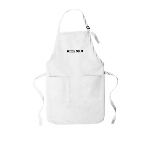 Allegro - Port Authority Full-Length Two-Pocket Bib Apron - White v2
