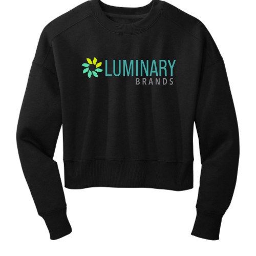 LuminaryBrands - District Women's Perfect Weight Fleece Cropped Crew