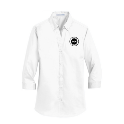 RocEquipmentEmployee - Port Authority Ladies 3/4-Sleeve SuperPro Twill Shirt - v1