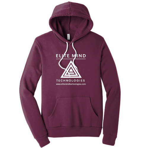 Elite Mind Technologies - Unisex Poly/Cotton Hooded Pullover Sweatshirt