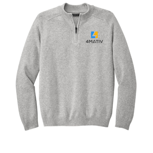 4MATIV - MercerMettle - Men's Quarter-Zip Sweater - Grey