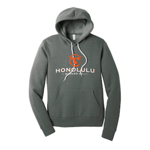 HonoluluBurger - Unisex Sponge Fleece Hoodie - Black / Grey