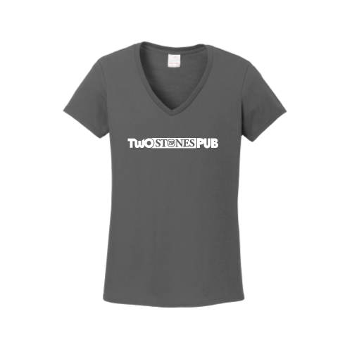 TwoStonesPub - Gildan Ladies Heavy Cotton 100% Cotton V-Neck T-Shirt v1
