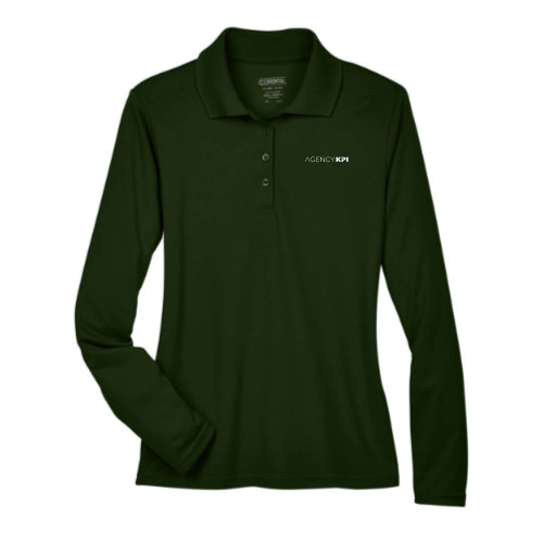 AgencyKPI - Women's Pinnacle Performance Long Sleeve Pique Polo