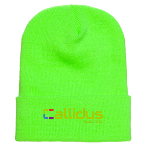 Callidus Electric Green Cuffed Beanie