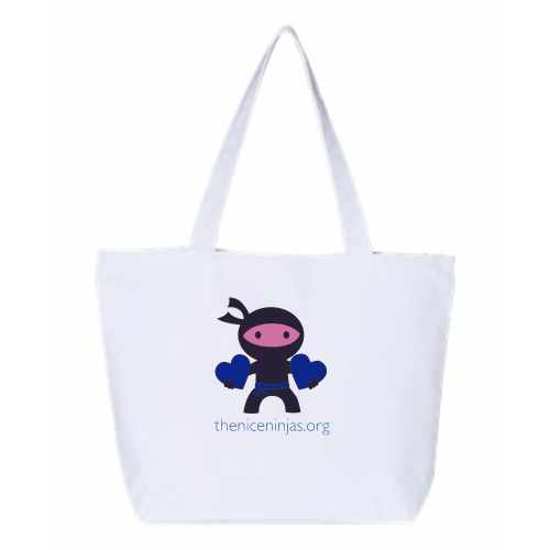 NiceNinjas - 24.5L Canvas Zippered Tote