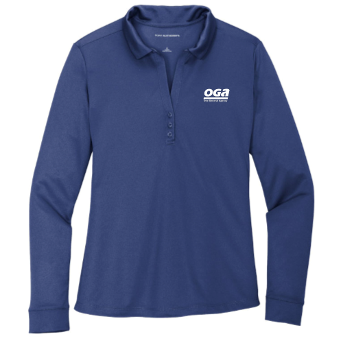 OGA - Port Authority Ladies Silk Touch Performance Long Sleeve Polo - v2