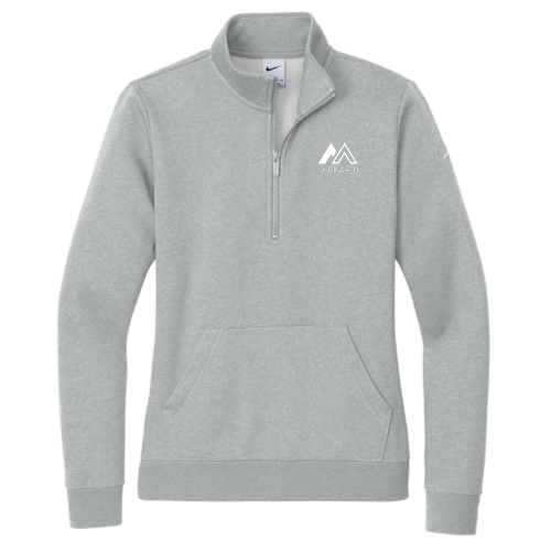 Merina+Co - Nike Ladies Club Fleece Sleeve Swoosh 1/2-Zip v2
