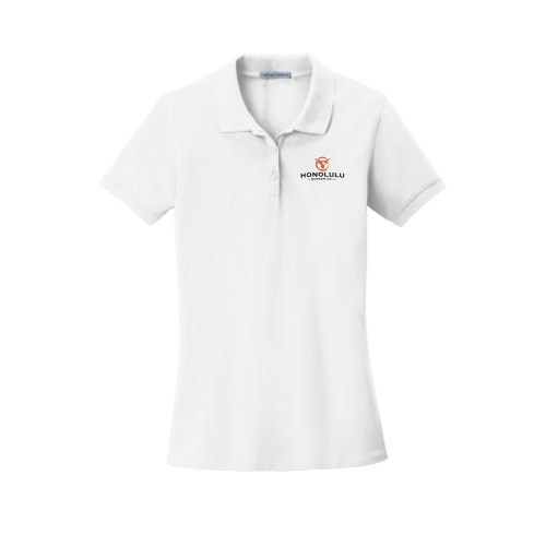 HonoluluBurger - Port Authority - Ladies EZCotton Polo - White