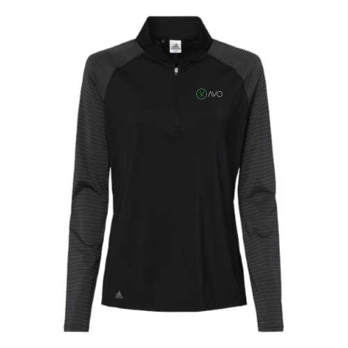 AvoInc - Women's Stripe Block Quarter-Zip Pullover