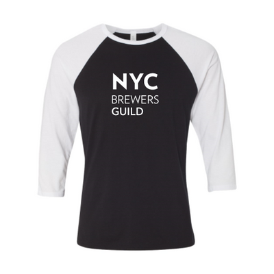 NYC Brewers Guild - Bella Canvas Unisex Three-Quarter Sleeve Baseball Tee
