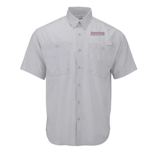 American Flags and Cutlery - Paragon Men's Hatteras Performance Short Sleeve Fishing Shirt v2