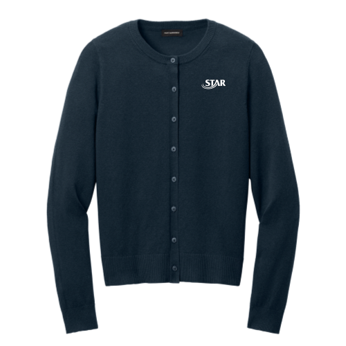 StarAutismSupport - Port Authority Women’s Easy Care Crewneck Cardigan Sweater