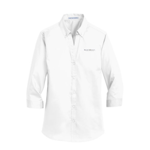 BrackettandEllis - Port Authority - Ladies Three-Quarter Sleeve Shirt - White