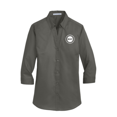 RocEquipmentEmployee - Port Authority Ladies 3/4-Sleeve SuperPro Twill Shirt - v2