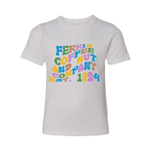 FerrisCoffee - Youth Premium Short Sleeve Crew - YOUTH - Warp Colorful
