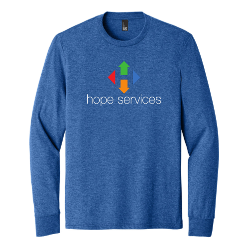 HopeServices - District Made Mens Perfect Tri Long Sleeve Crew Tee
