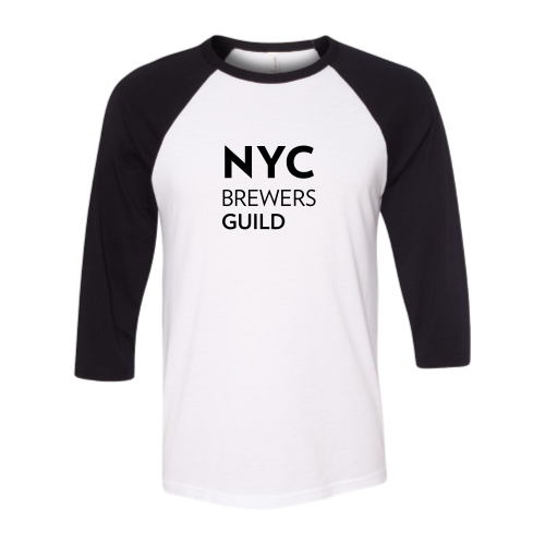 NYC Brewers Guild - Bella Canvas Unisex Three-Quarter Sleeve Baseball Tee