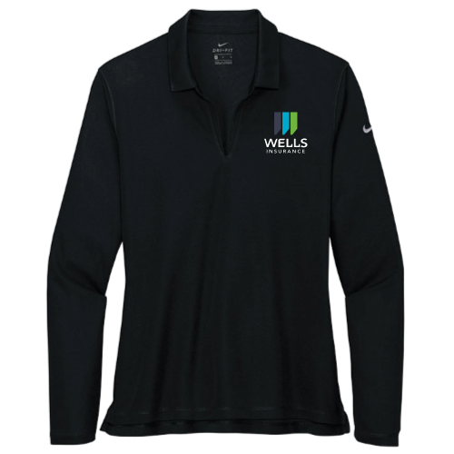 Wells Insurance - Ladies Nike Dri Fit Long Sleeve Polo
