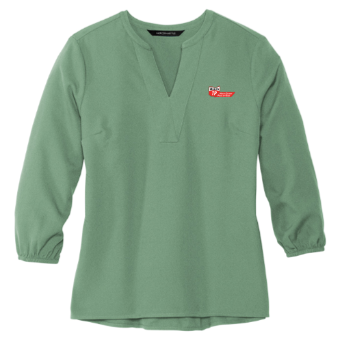 HealthTransit - Mercer+Mettle Women's Stretch Crepe 3/4 -Sleeve Blouse v1