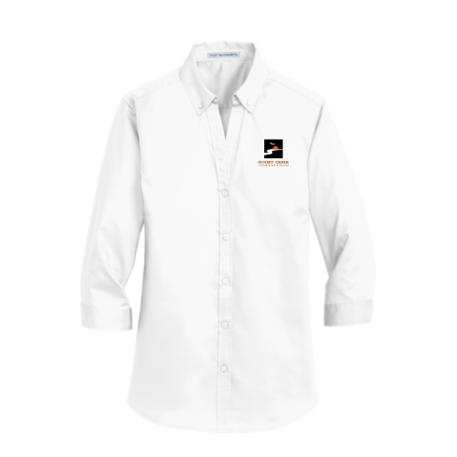 Sunset Creek Realty - Port Authority Ladies 3/4-Sleeve SuperPro™ Twill Shirt v2
