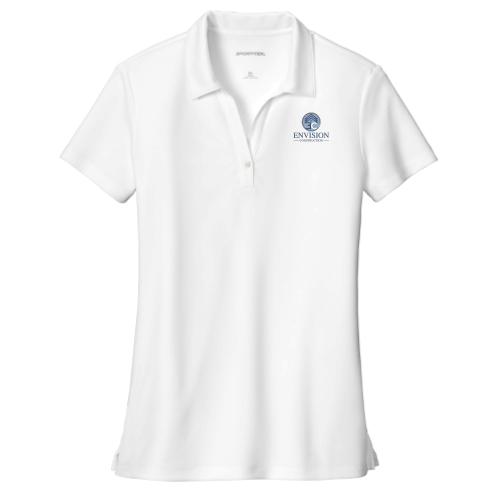 EnvisionConstruction - Sport-Tek Ladies UV Micropique Polo LST740 - White